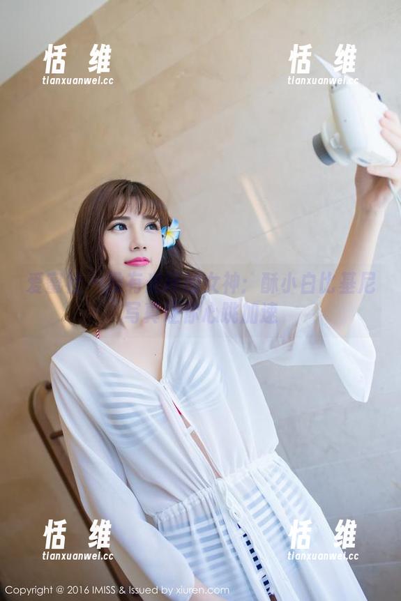爱蜜社 - 没有光环的女神：酥小白比基尼写真让你心跳加速-恬瑄维